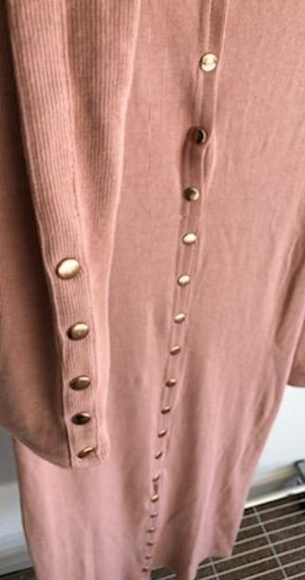 Muave Maxi dress with buttons - Picture 3 of 8